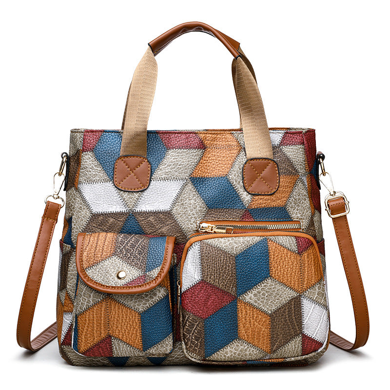 Sac en cuir double poche