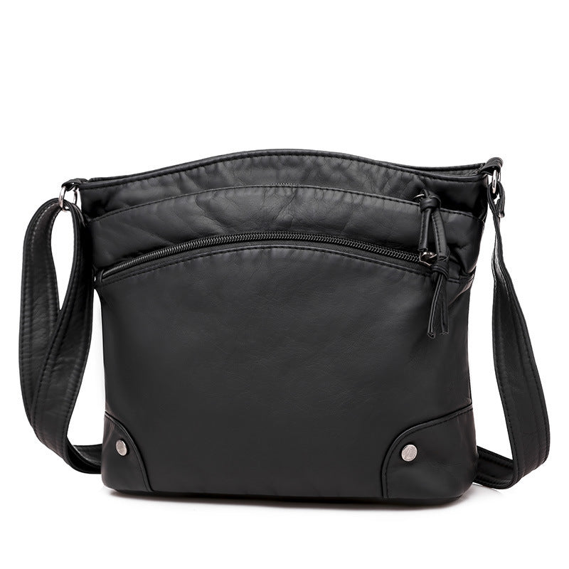 Sac rétro en cuir délavé