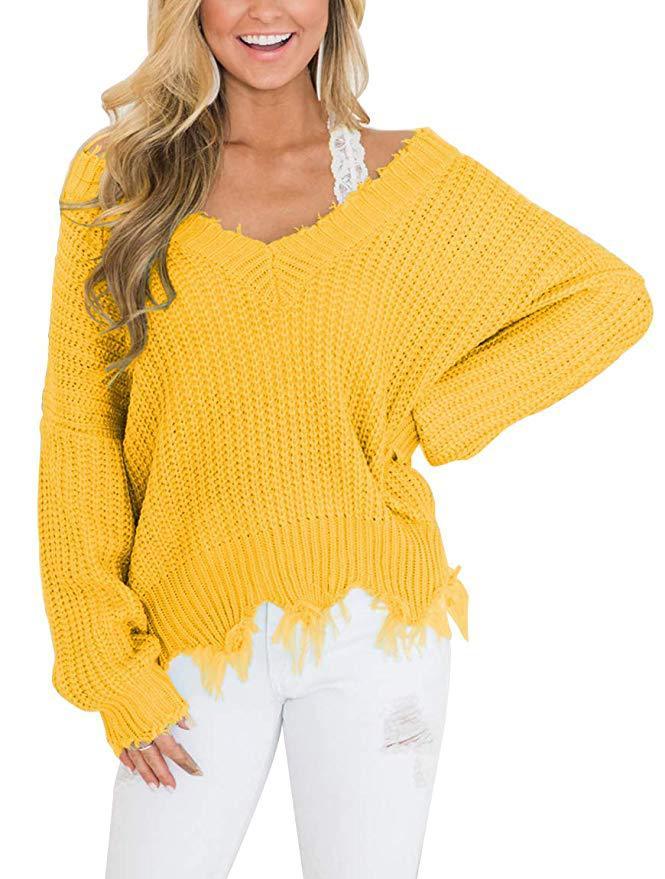pull ample à col en V.