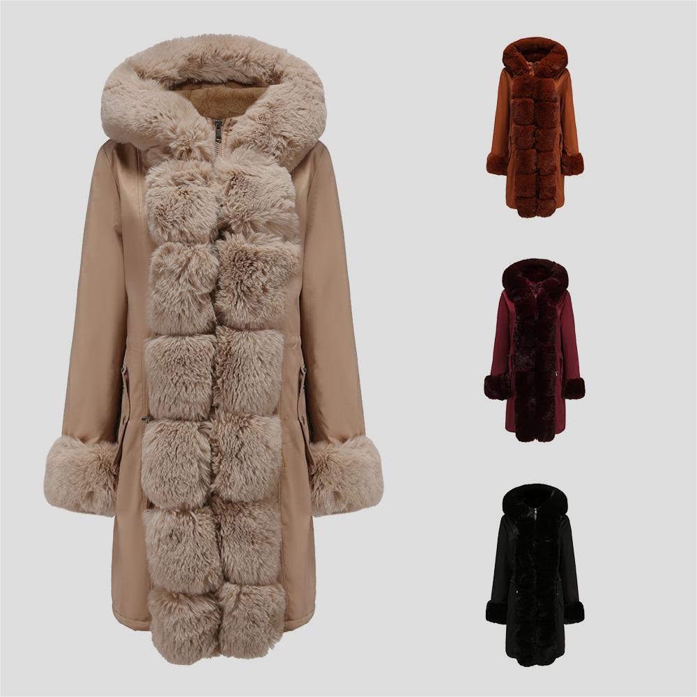 Parka mi-longue à manches longues