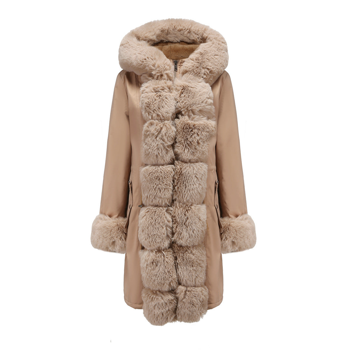 Parka mi-longue à manches longues