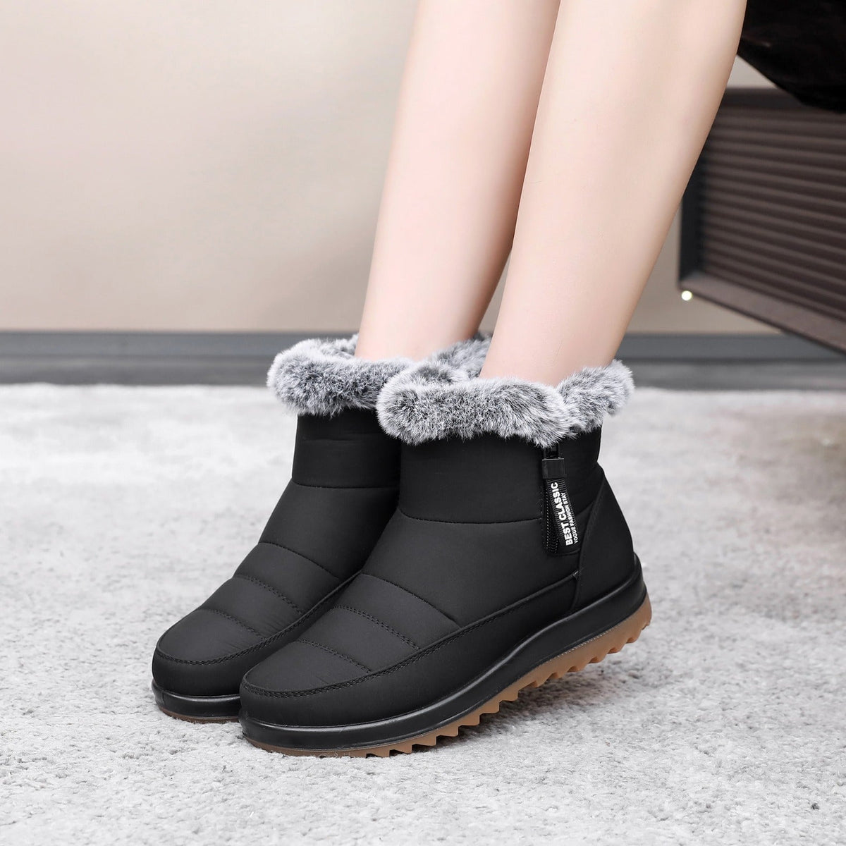 Bottes de neige chaudes et stylées pour femme