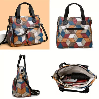 Sac en cuir double poche
