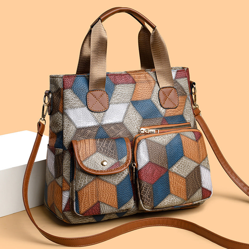 Sac en cuir double poche