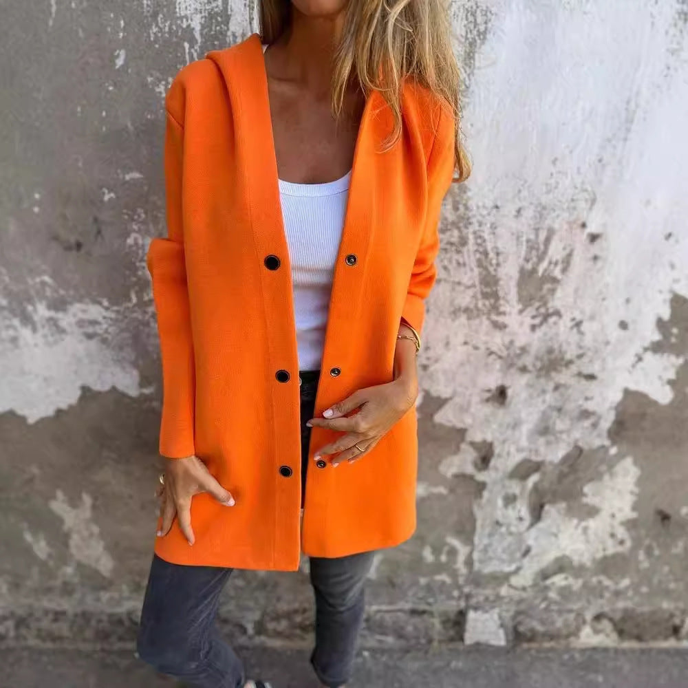 Gilet cardigan décontracté à capuche