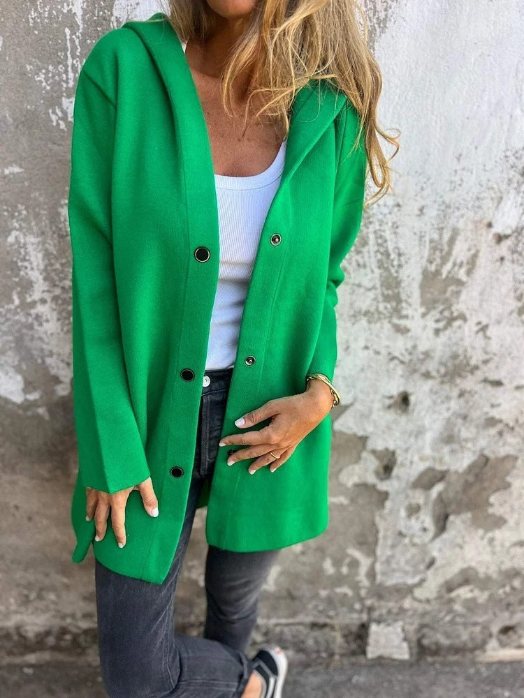 Gilet cardigan décontracté à capuche