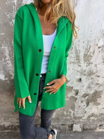 Gilet cardigan décontracté à capuche