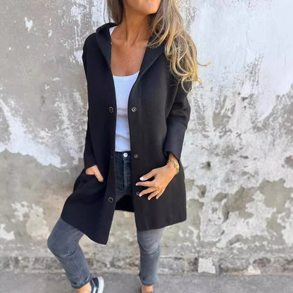 Gilet cardigan décontracté à capuche