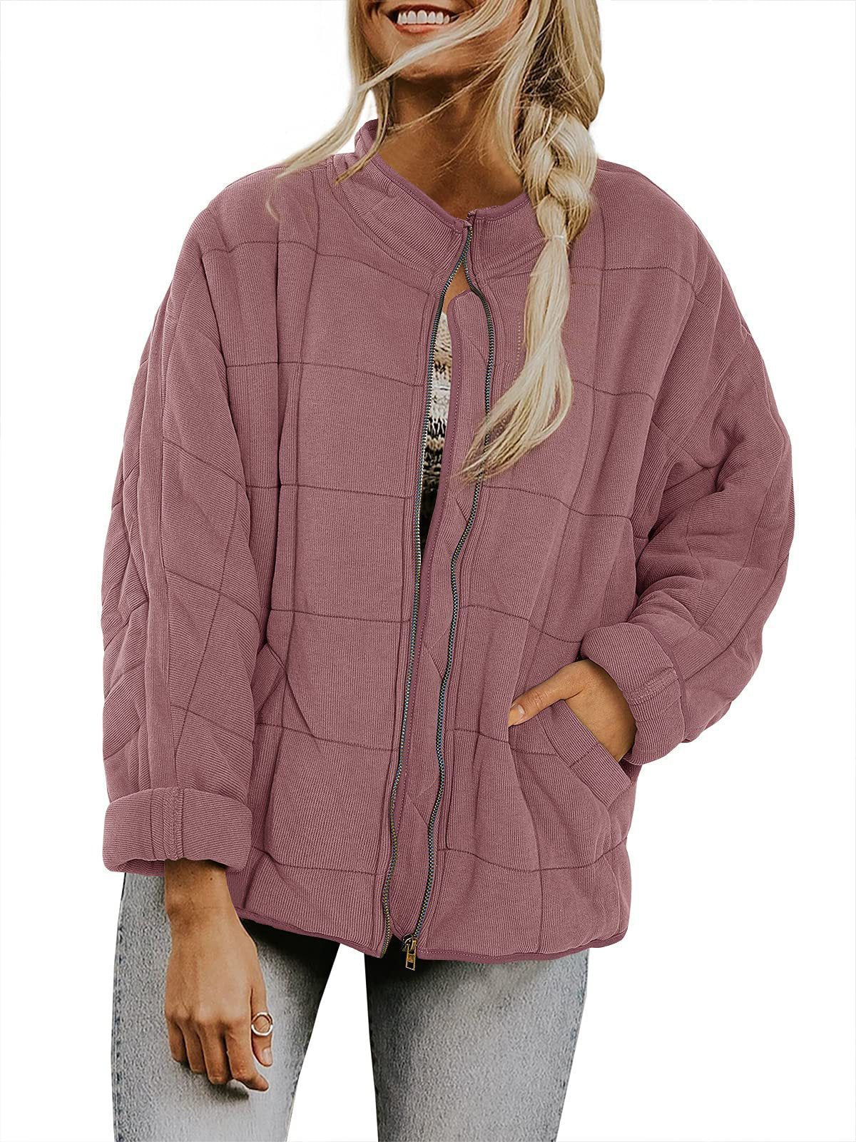 Manteau d'hiver zippé à col montant et poches