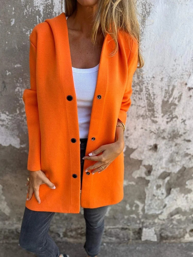 Gilet cardigan décontracté à capuche