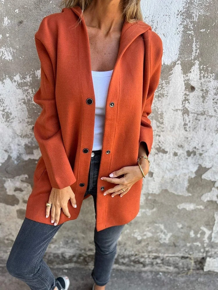 Gilet cardigan décontracté à capuche