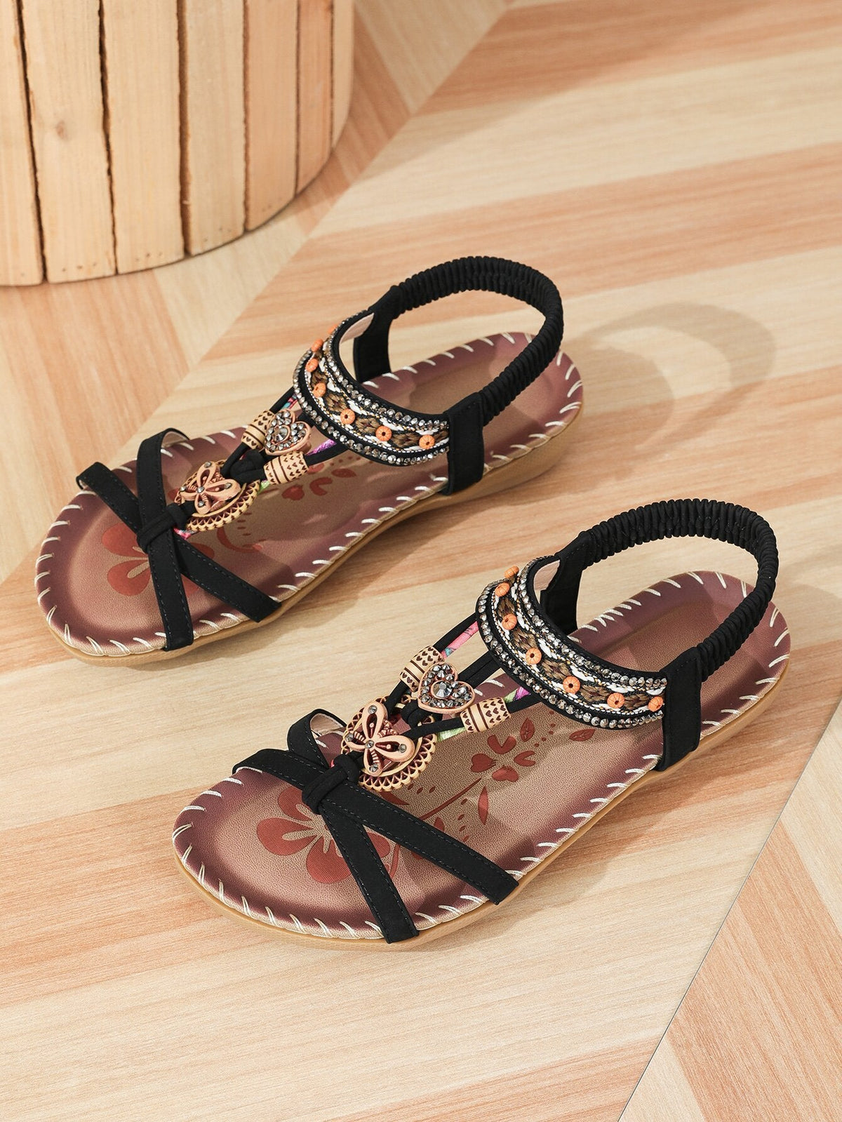 Sandales en cuir confortables pour femme.