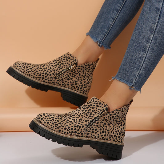 Bottines Tendance Avec Fermeture Éclair Latérale
