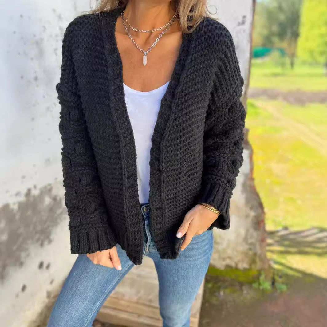 Cardigan couleur unie pour femme