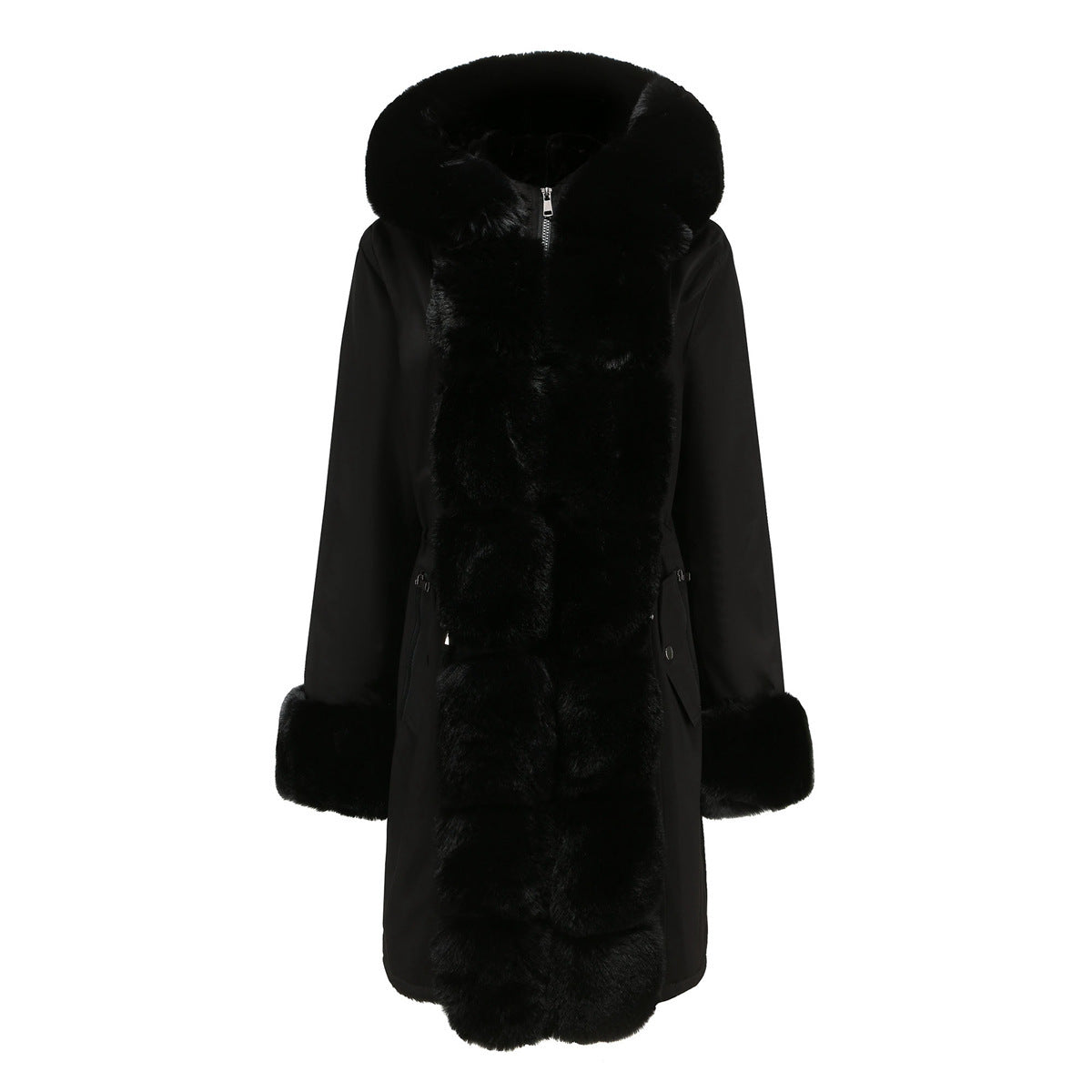 Parka mi-longue à manches longues