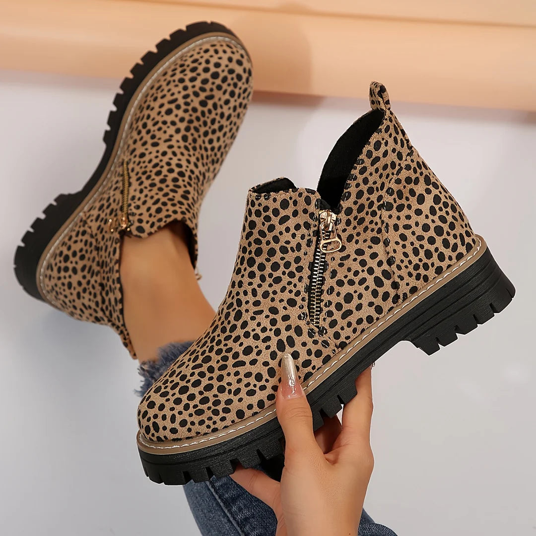 Bottines Tendance Avec Fermeture Éclair Latérale