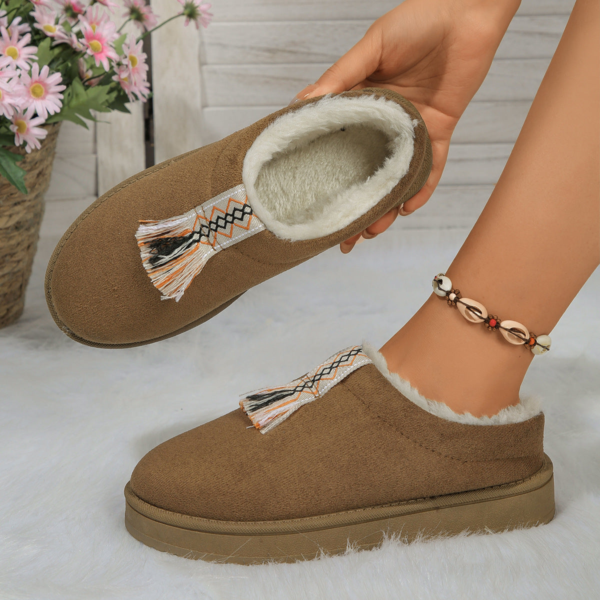 Chaussons Douillets Suédés.