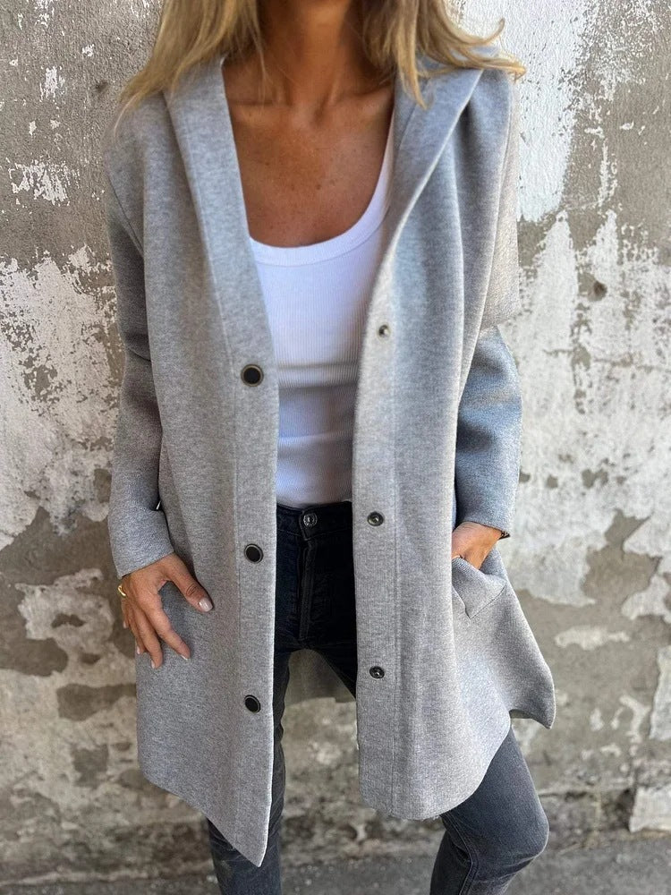 Gilet cardigan décontracté à capuche