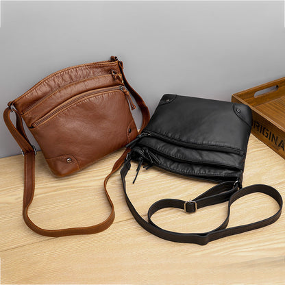 Sac rétro en cuir délavé