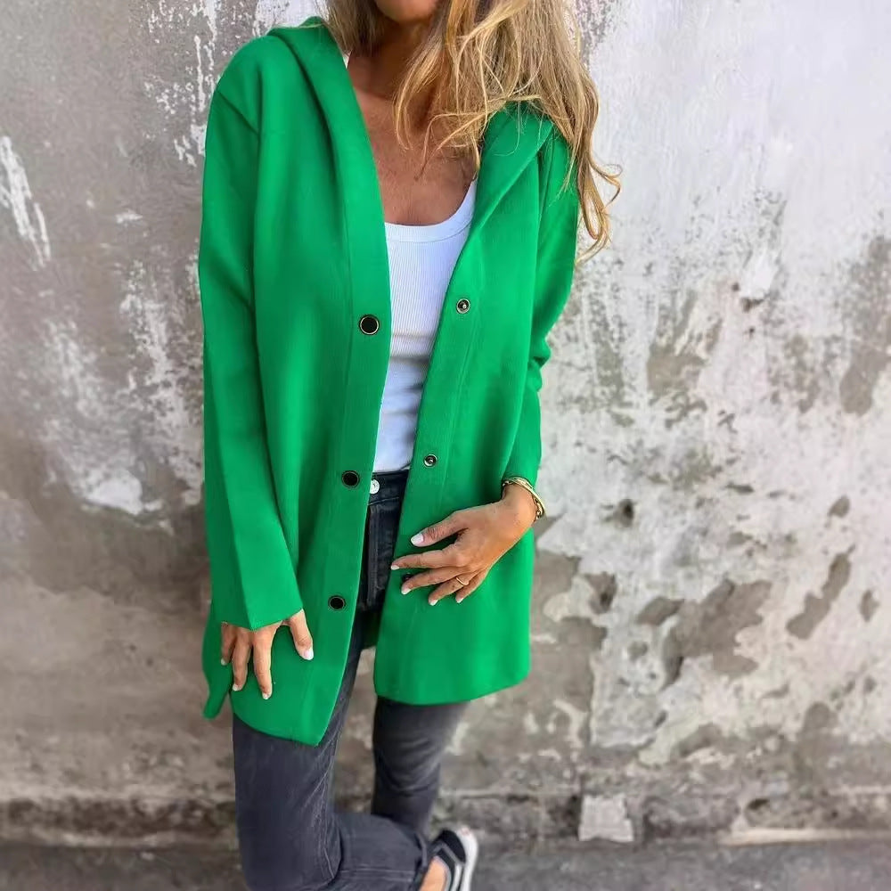 Gilet cardigan décontracté à capuche