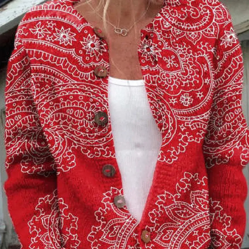 cardigan imprimé numérique 3D.