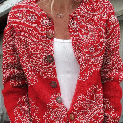 cardigan imprimé numérique 3D.