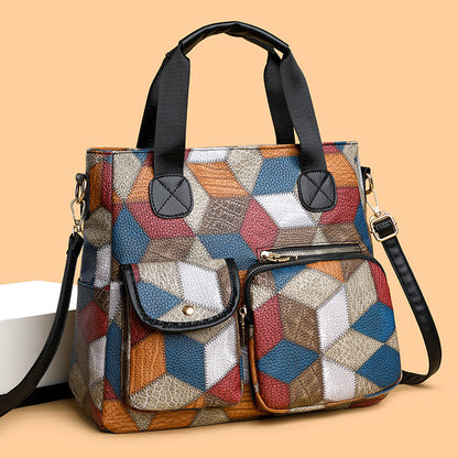 Sac en cuir double poche