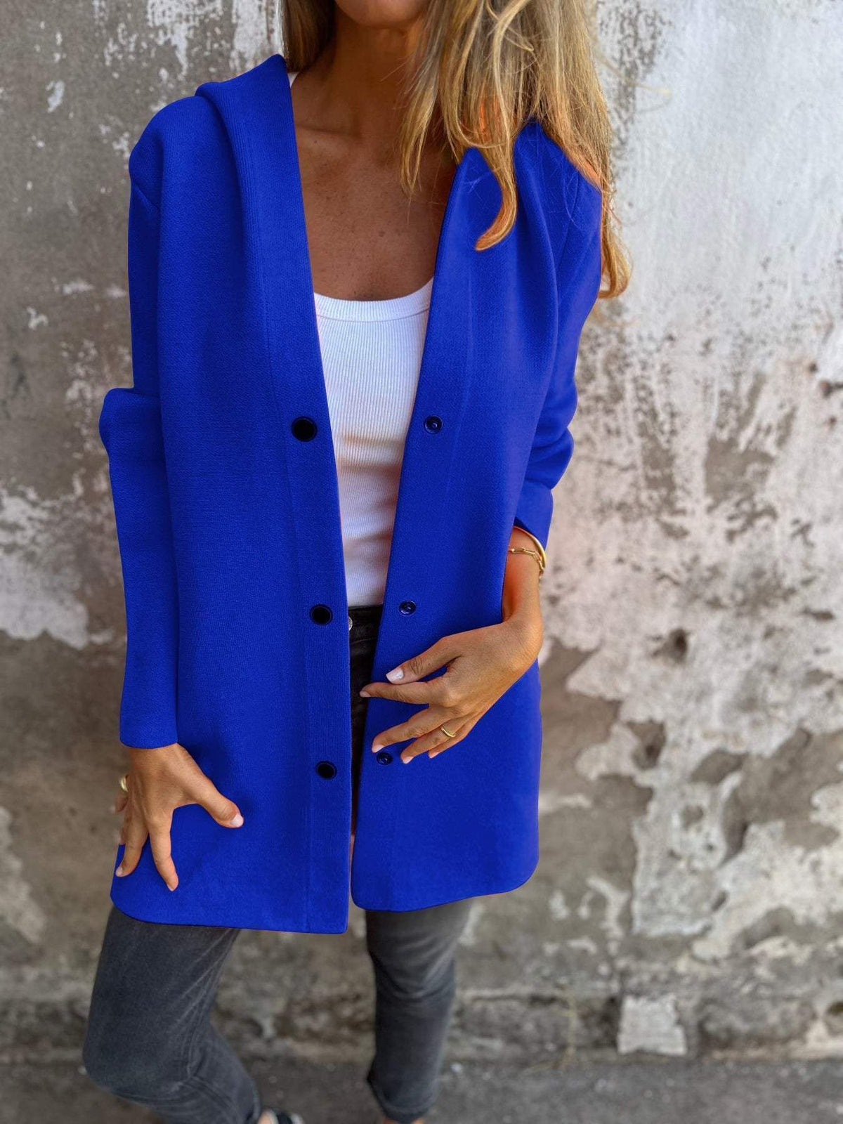 Gilet cardigan décontracté à capuche