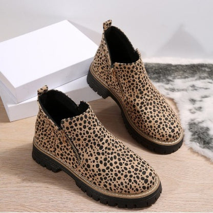 Bottines Tendance Avec Fermeture Éclair Latérale