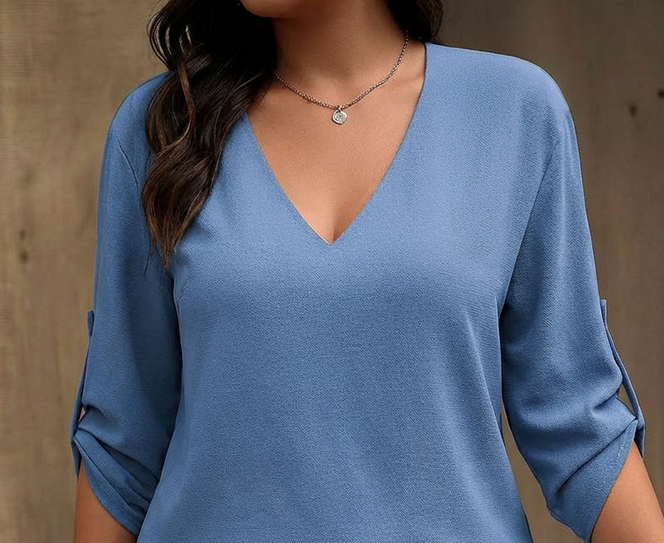 Ensemble Deux Pièces Fluide Chic Femme - Bleue Taille XL