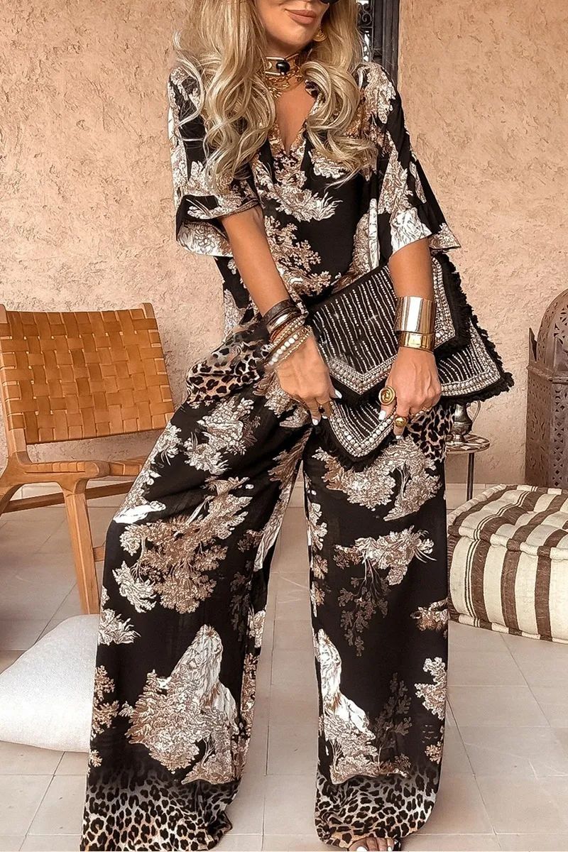 Ensemble 2 Pièces Tendance et Fluide - Noire Taille XXXL