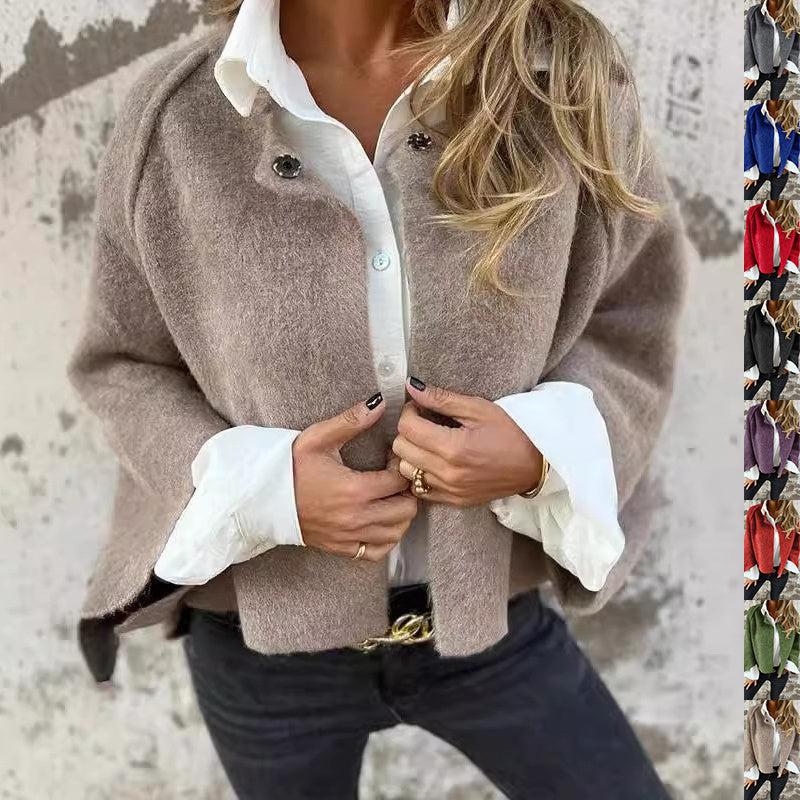 Gilet court à manches chauve-souris pour femme