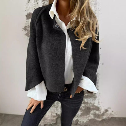 Gilet court à manches chauve-souris pour femme
