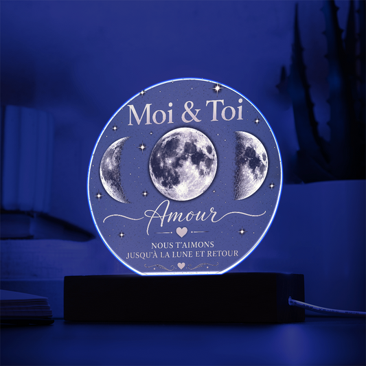 Plaque circulaire en acrylique