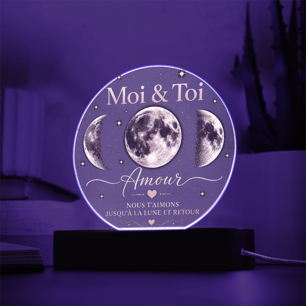 Plaque circulaire en acrylique