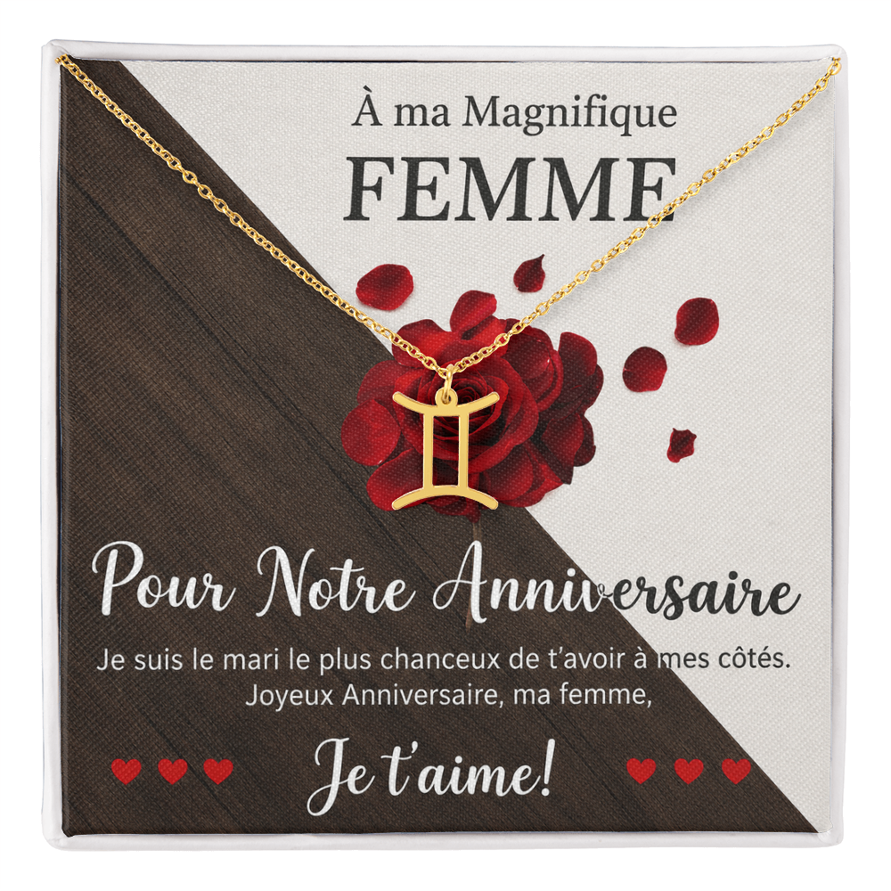 Collier avec symbole du zodiaque