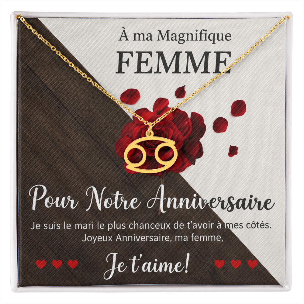 Collier avec symbole du zodiaque