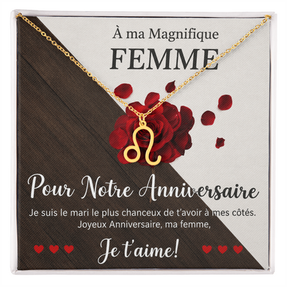 Collier avec symbole du zodiaque