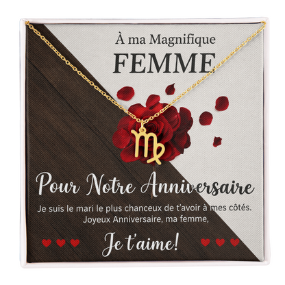 Collier avec symbole du zodiaque