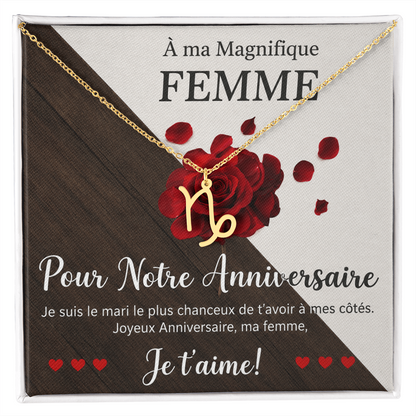Collier avec symbole du zodiaque