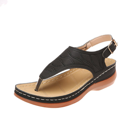 Chaussures d'été romaines rétro à clip.