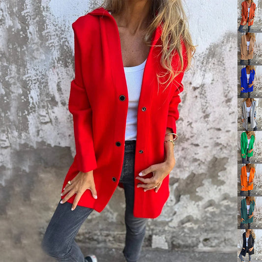 Gilet cardigan décontracté à capuche