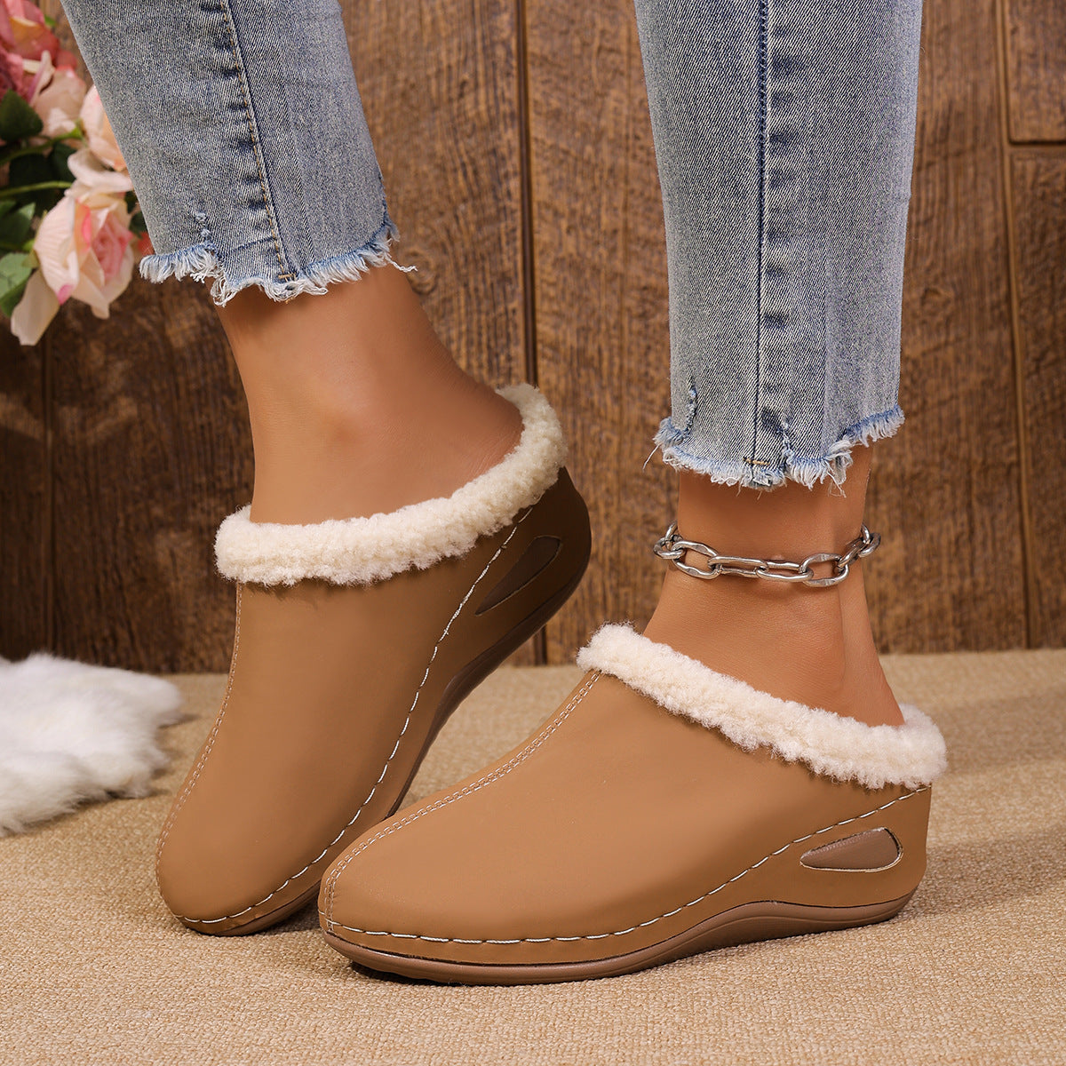 Chaussons en peluche tendance