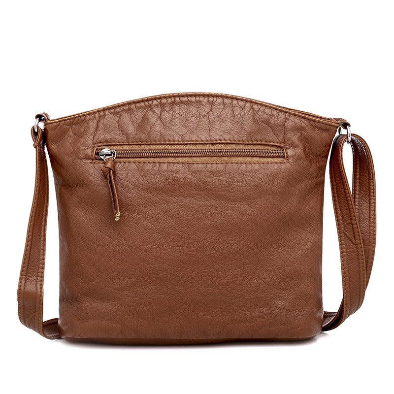 Sac rétro en cuir délavé