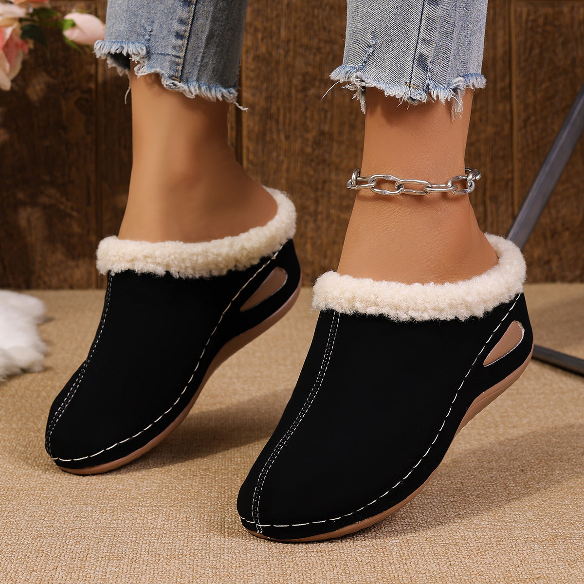 Chaussons en peluche tendance