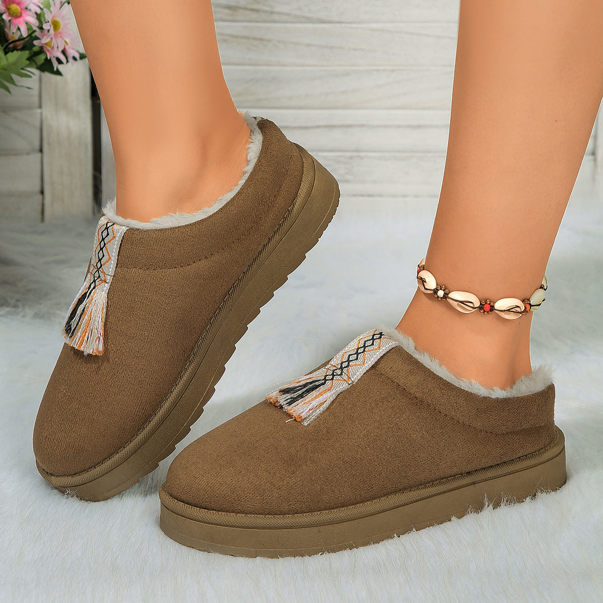 Chaussons Douillets Suédés.