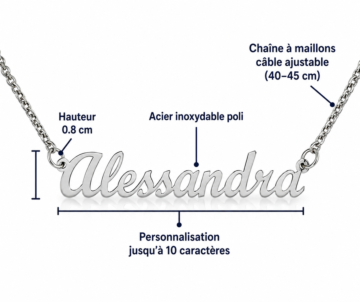 Collier avec prénom personnalisé