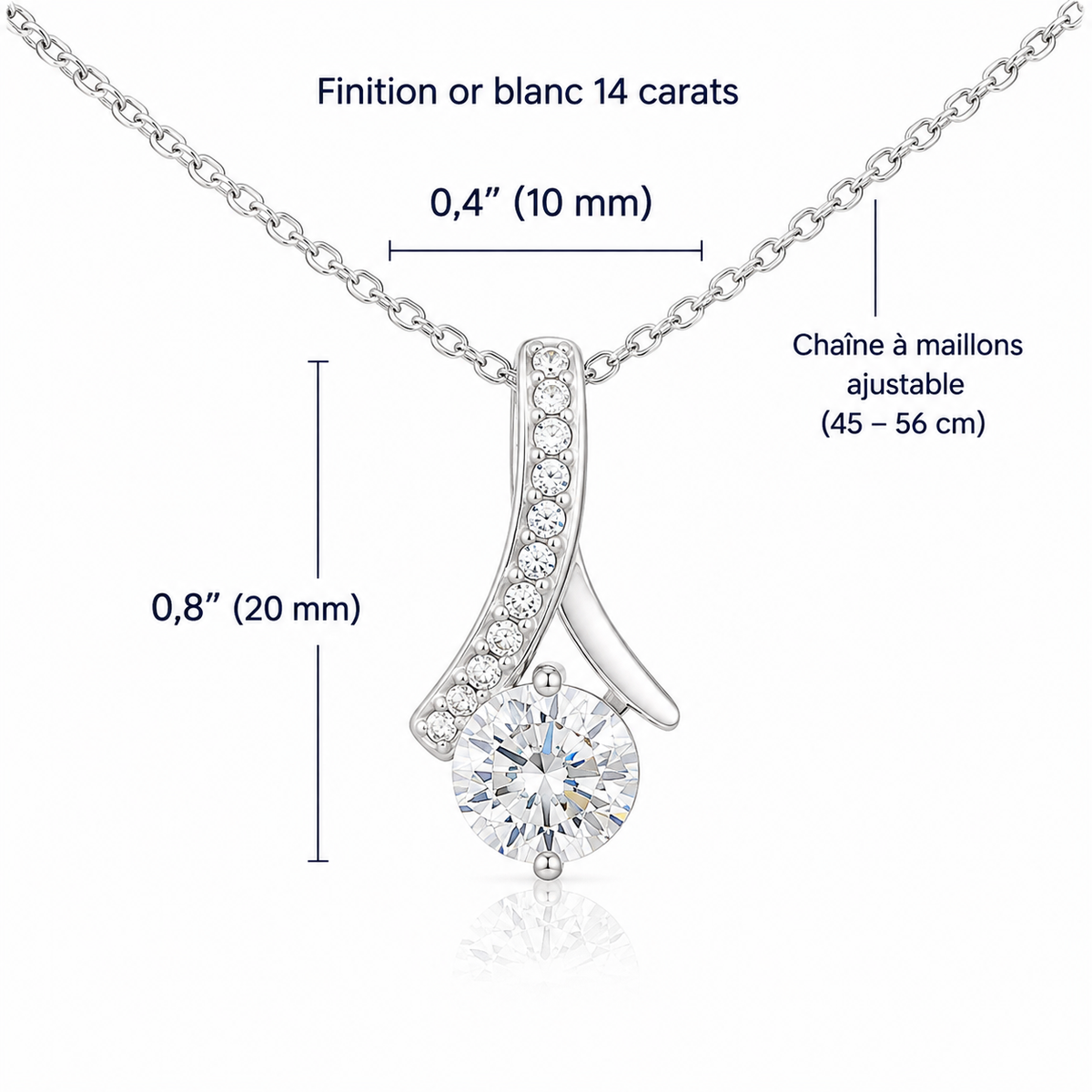 Collier Alluring Beauty Or Jaune & Or Blanc